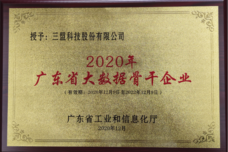 2020年廣東省大數據骨干企業